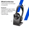 HP Poly Voyager Focus 2-M USB-C-C headset USB-C/A adaptér nabíjacia stanica