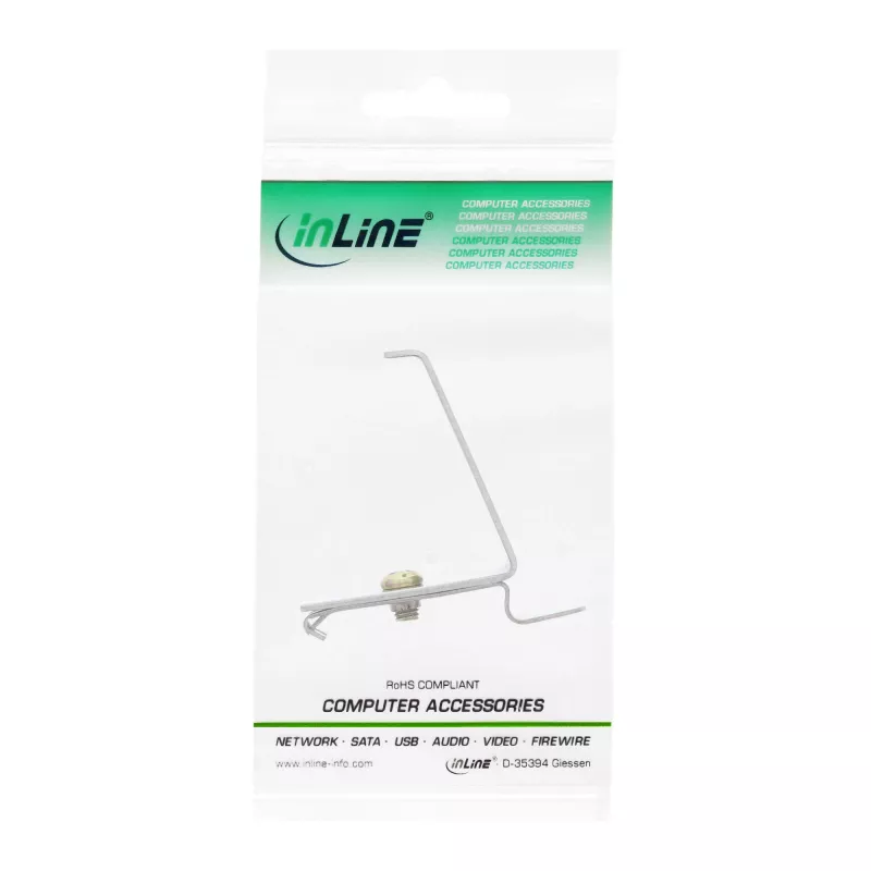 InLine keystone montážny rám pre lištu DIN, 1-port, kov