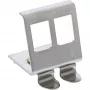 InLine keystone držiak pre lištu DIN, 2-port, kov
