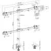 InLine stolový držiak pre 4x TV / LED / TFT displej do 81cm 32