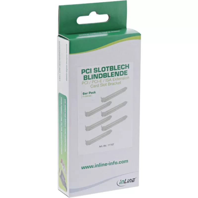 InLine PCI / PCI-E / ISA záslepka slotu pre rozširujúce karty 6 kusov