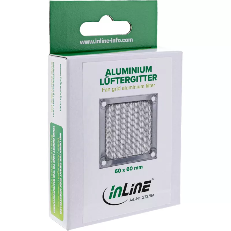 InLine mriežka ventilátora hliníkový filter InLine 33376A