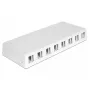 DeLOCK 86209 Keystone krabica na povrchovú montáž, 8 portov, biela