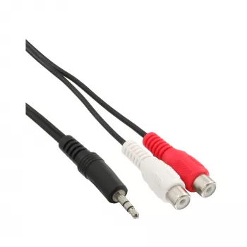 Audio kábel 2x Cinch konektor samica / 3,5 mm stereo jack konektor samec 1 m InLine 89941B