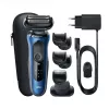 Braun Series 6 61-B1500s fóliový holiaci strojček s zastrihávačom modrý