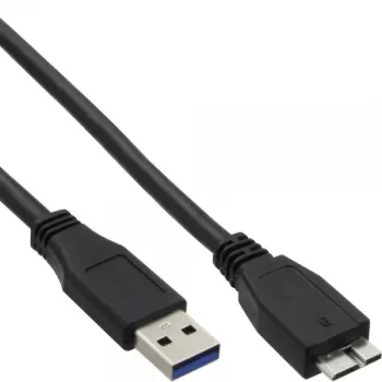 InLine USB 3.2 Gen.1 kábel Type-A samec / Micro B samec, čierny, 1,5 m