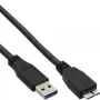 InLine USB 3.2 Gen.1 kábel Type-A samec / Micro B samec, čierny, 1,5 m
