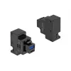DELOCK Keystone modul 41482 s USB-C a USB-A portami, plochý, čierny