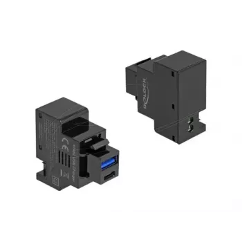 DELOCK Keystone modul 41482 s USB-C a USB-A portami, plochý, čierny