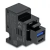 DELOCK Keystone modul 41482 s USB-C a USB-A portami, plochý, čierny