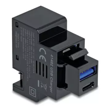 DELOCK Keystone modul 41482 s USB-C a USB-A portami, plochý, čierny