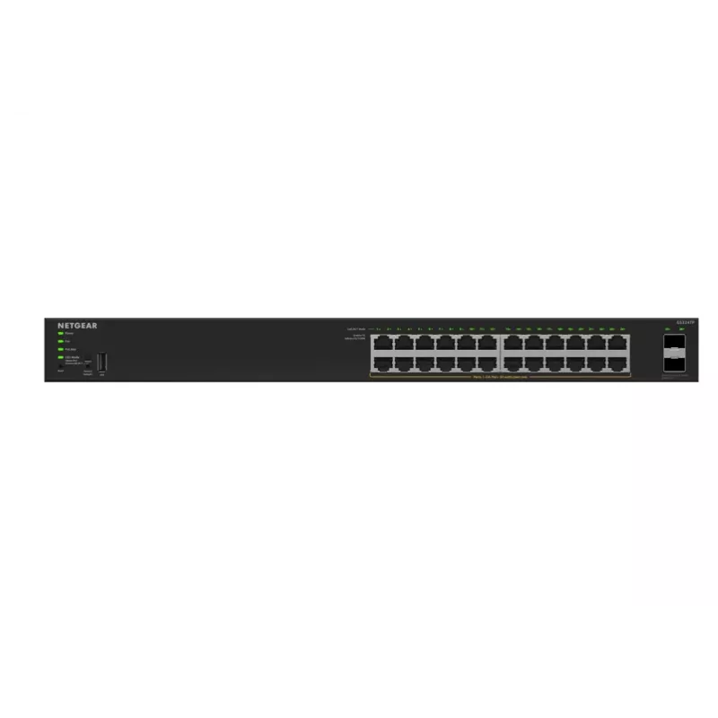 NETGEAR GS324TPv2 Managed L2/L3 Gigabit Ethernet (10/100/1000) Power over Ethernet (PoE) 1U čierny