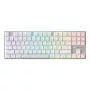 Bezdrôtová herná klávesnica Cherry MX 8.2 Pro TMR – Tenkeyless 88 klávesov, USB + RF + Bluetooth, magneticko-mechanické spínače, RGB, strieborná/biela