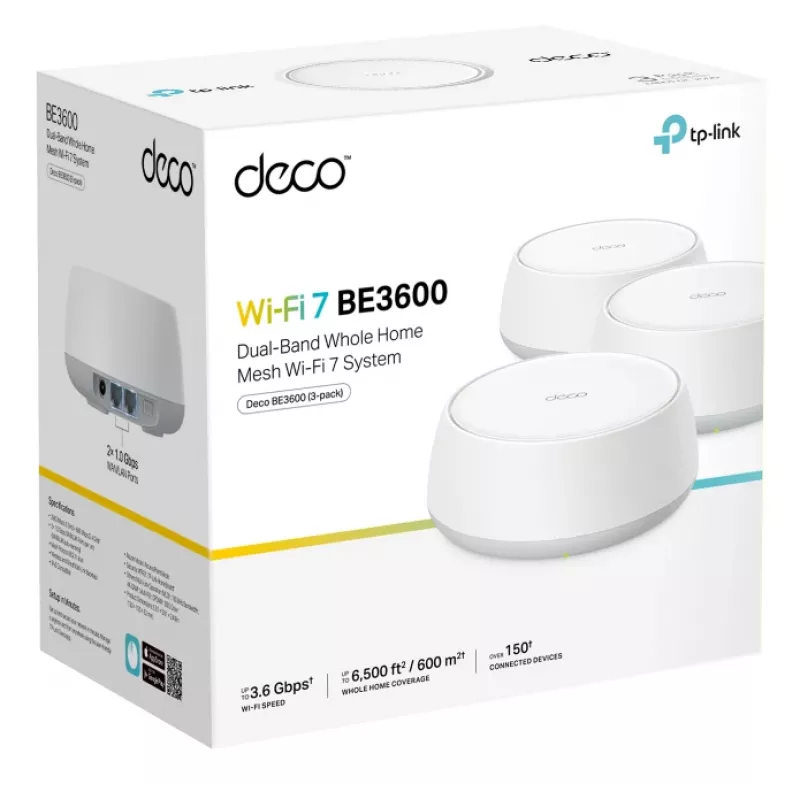 TP-Link Deco BE3600 Dual-Band (2,4 GHz / 5 GHz) Wi-Fi 7 (802.11be) biela 2 Intern
