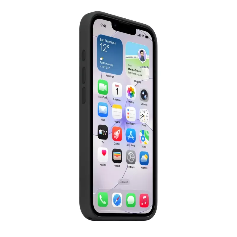 Silikónové puzdro s MagSafe pre Apple iPhone 17e — čierna, silikón a mikrovlákno, 6,1