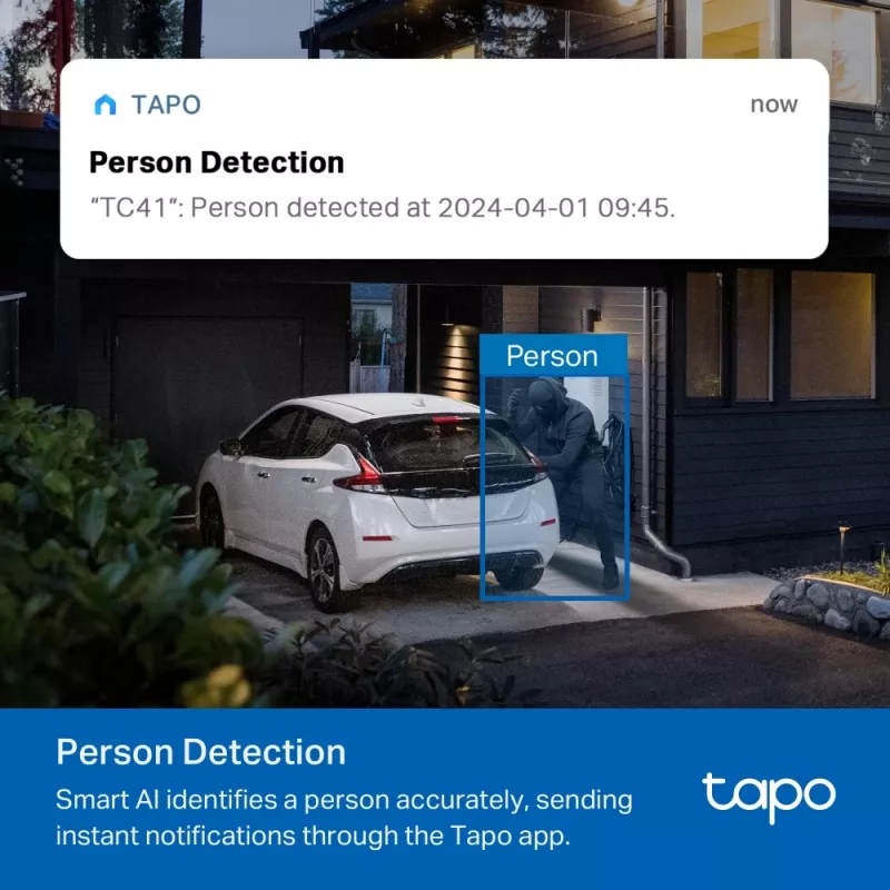 TP-Link Tapo TC41 V2 guľová IP bezpečnostná kamera interiér & exteriér 2304 x 1296 pixelov strop/stena/stĺp