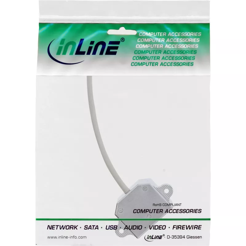 InLine ISDN Port-Doppler 1x RJ45 konektor samec / 2x RJ45 konektor samica s káblom 69932A