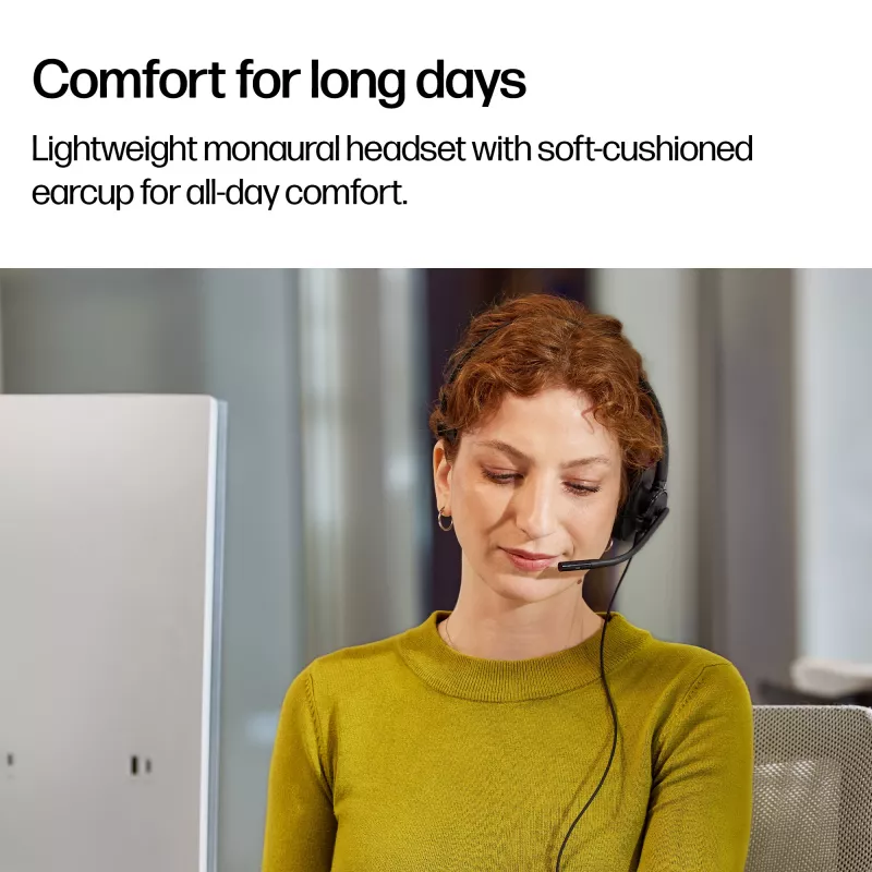 Káblový stereo headset HP Poly Mission 425 Classic USB, cez uši, 126 g