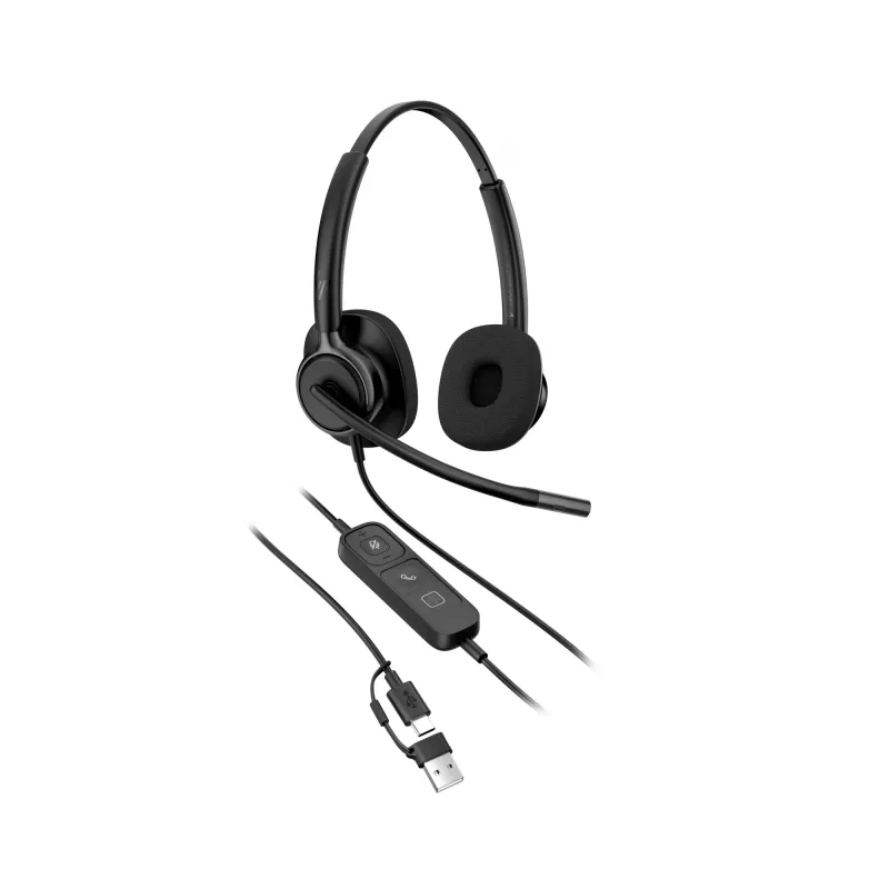 Káblový stereo headset HP Poly Mission 425 Classic USB, cez uši, 126 g