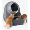 Samočistiaca mačacia toaleta Catlink Pro-X Luxury — kapacita 65 L, sivá, 580×600 mm