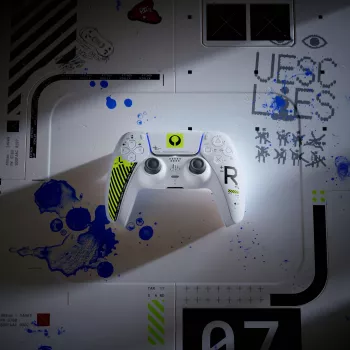 Sony DualSense Wireless Controller - Marathon Limited Edition biela, zelená Bluetooth/USB gamepad analógový / digitálny Android, MAC, PC, PlayStation 5, iOS