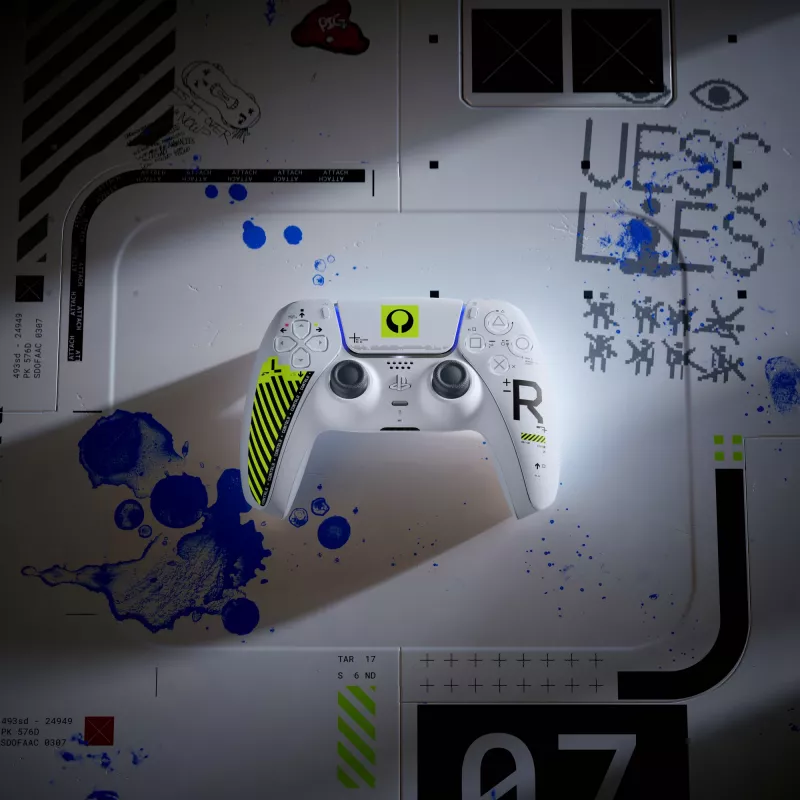 Sony DualSense Wireless Controller - Marathon Limited Edition biela, zelená Bluetooth/USB gamepad analógový / digitálny Android, MAC, PC, PlayStation 5, iOS