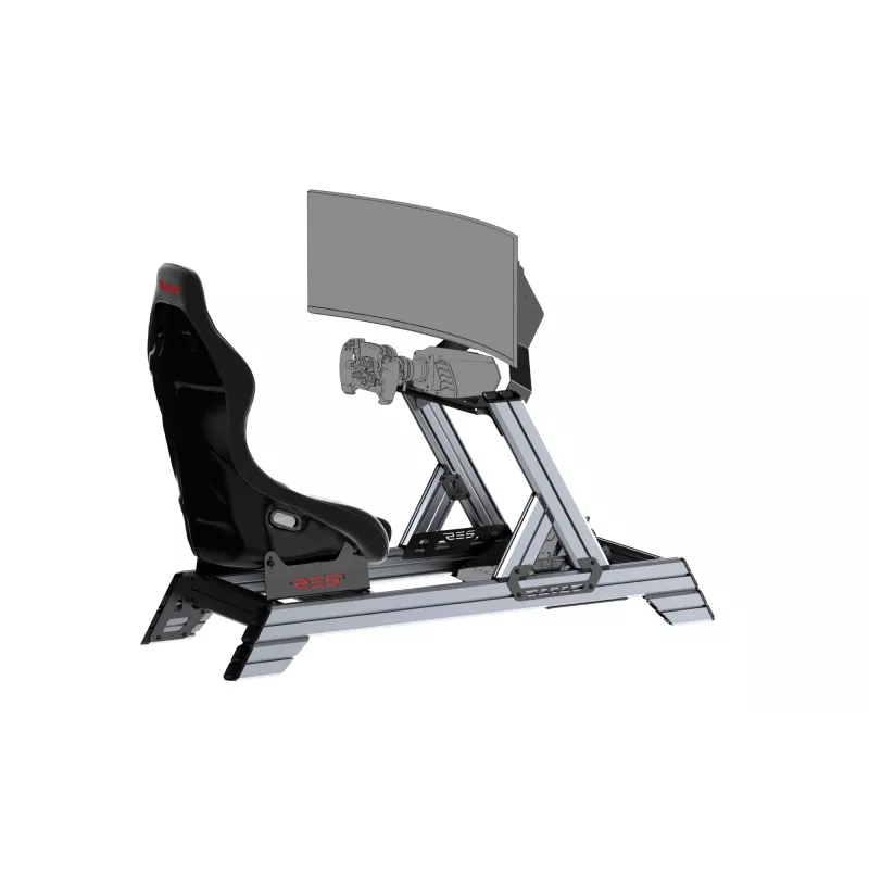 Res-Tech SMART COCKPIT + GT SEDADLO (BUNDLE), pretekársky kokpit, čierna, sivá, akrylonitril-butadién-styrén (ABS), hliník, 52 kg, Taliansko