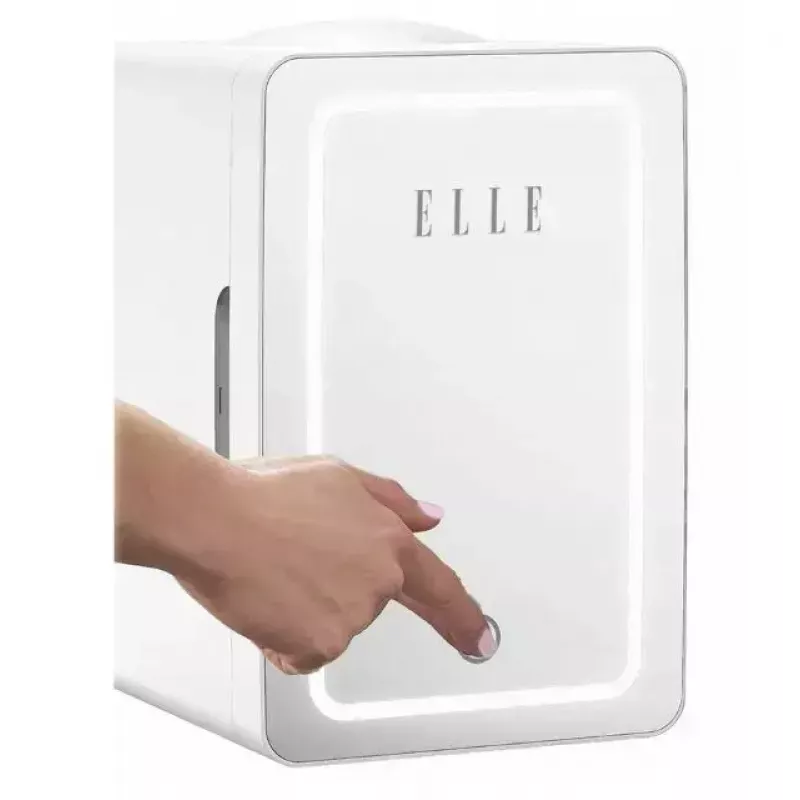 Mini chladnička s LED zrkadlom na líčenie Elle ESDAF01WHEU 6 l biela