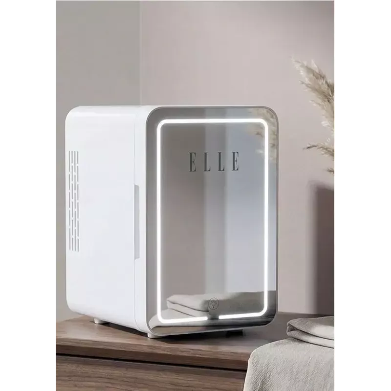 Mini chladnička s LED zrkadlom na líčenie Elle ESDAF01WHEU 6 l biela