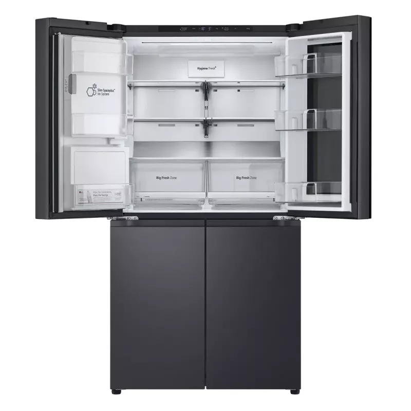 LG InstaView GMG960EVJE Side-by-Side chladnička voľne stojaca 638 L čierna