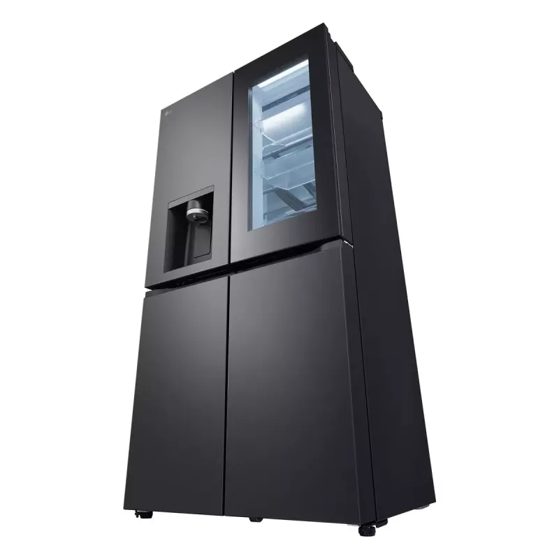LG InstaView GMG960EVJE Side-by-Side chladnička voľne stojaca 638 L čierna