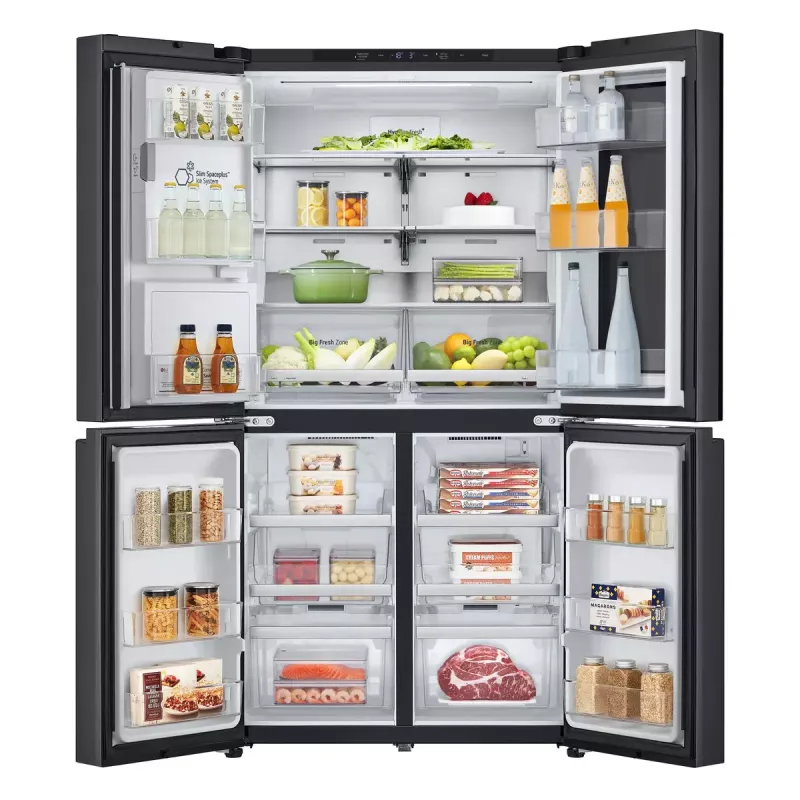 LG InstaView GMG960EVJE Side-by-Side chladnička voľne stojaca 638 L čierna