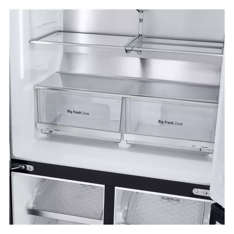 LG InstaView GMG960EVJE Side-by-Side chladnička voľne stojaca 638 L čierna