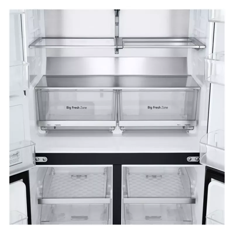 LG InstaView GMG960EVJE Side-by-Side chladnička voľne stojaca 638 L čierna