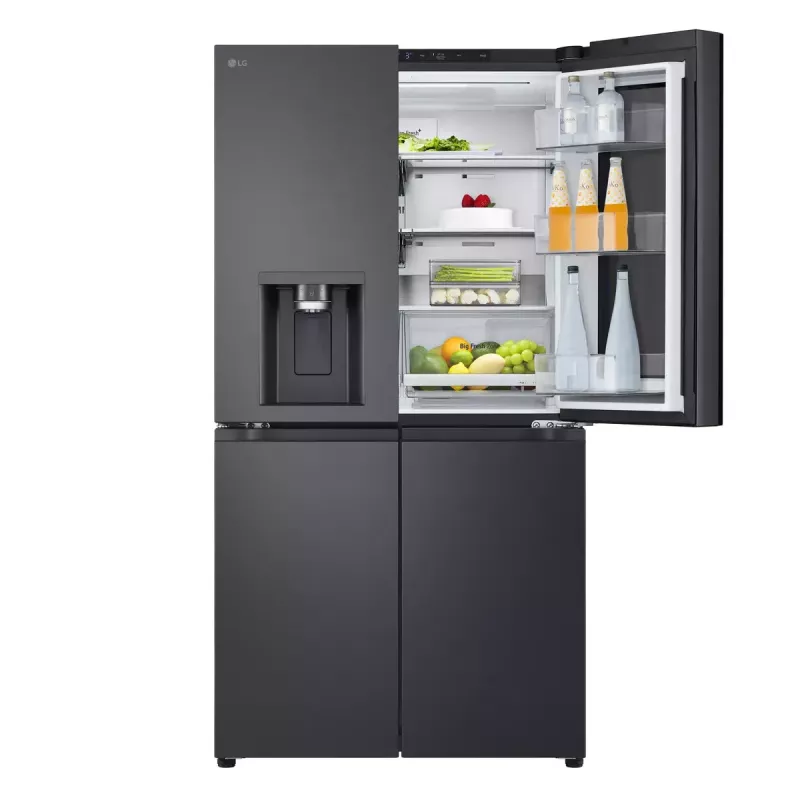 LG InstaView GMG960EVJE Side-by-Side chladnička voľne stojaca 638 L čierna