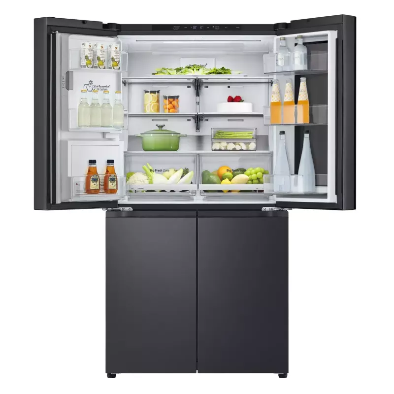 LG InstaView GMG960EVJE Side-by-Side chladnička voľne stojaca 638 L čierna