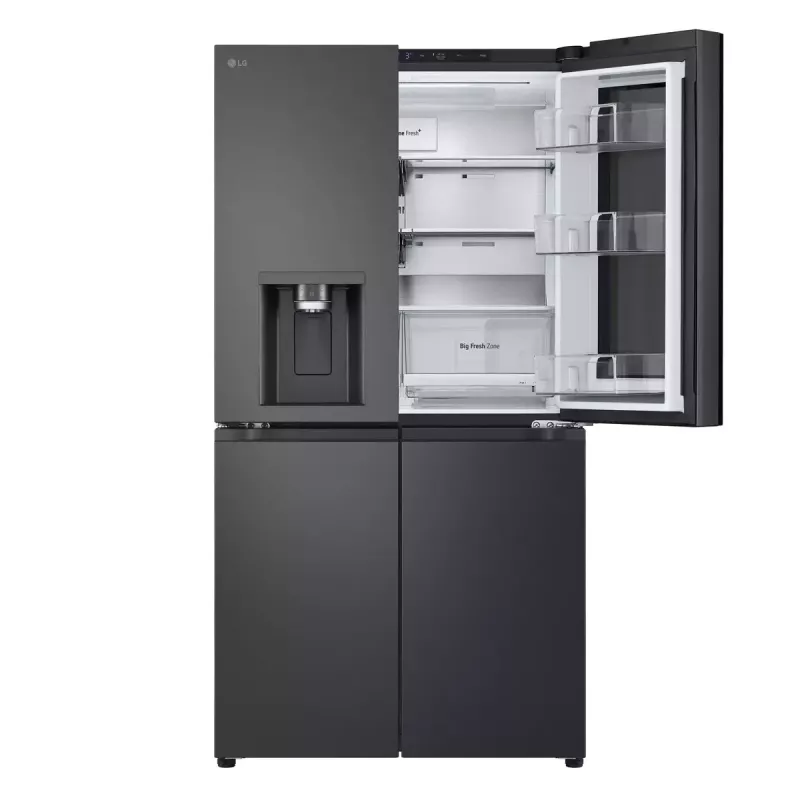 LG InstaView GMG960EVJE Side-by-Side chladnička voľne stojaca 638 L čierna