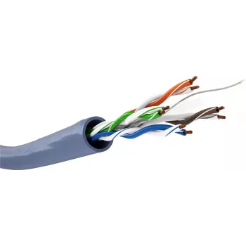Sieťový kábel GOOBAY 96096 Cat6a U/UTP na kotúči, 100 m, modrý