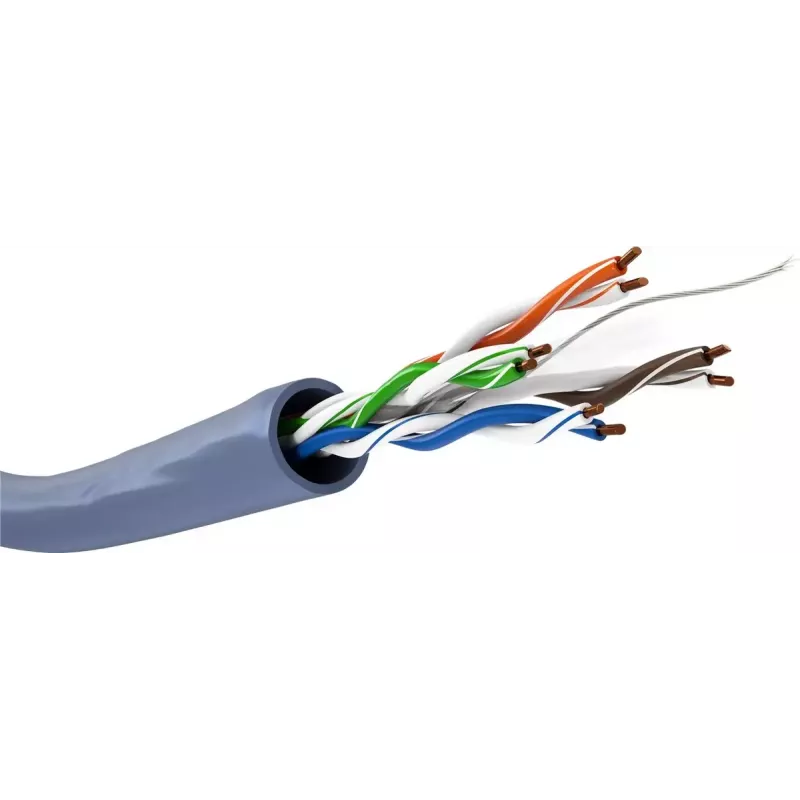 Sieťový kábel GOOBAY 96096 Cat6a U/UTP na kotúči, 100 m, modrý