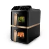 Philips 4000 Series Dual Stack Airfryer vertikálny kôš 10L stojanový 2750 W teplovzdušná fritéza čierna