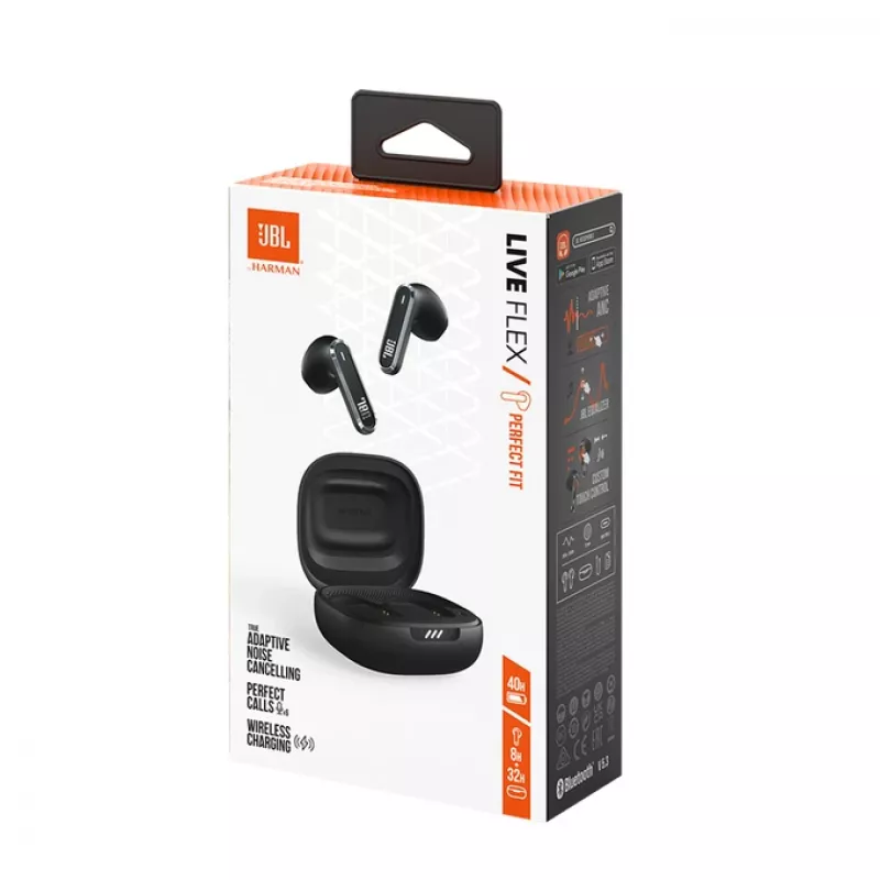 JBL LIVE FLEX headset True Wireless Stereo (TWS) in-ear hovory/hudba Bluetooth čierny