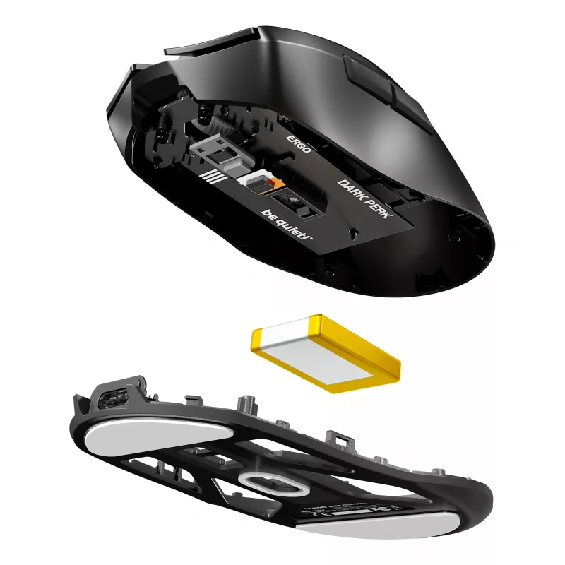 be quiet Dark Perk | Ergo myš herná pravá ruka RF Wireless + USB Type-C optická 32000 DPI