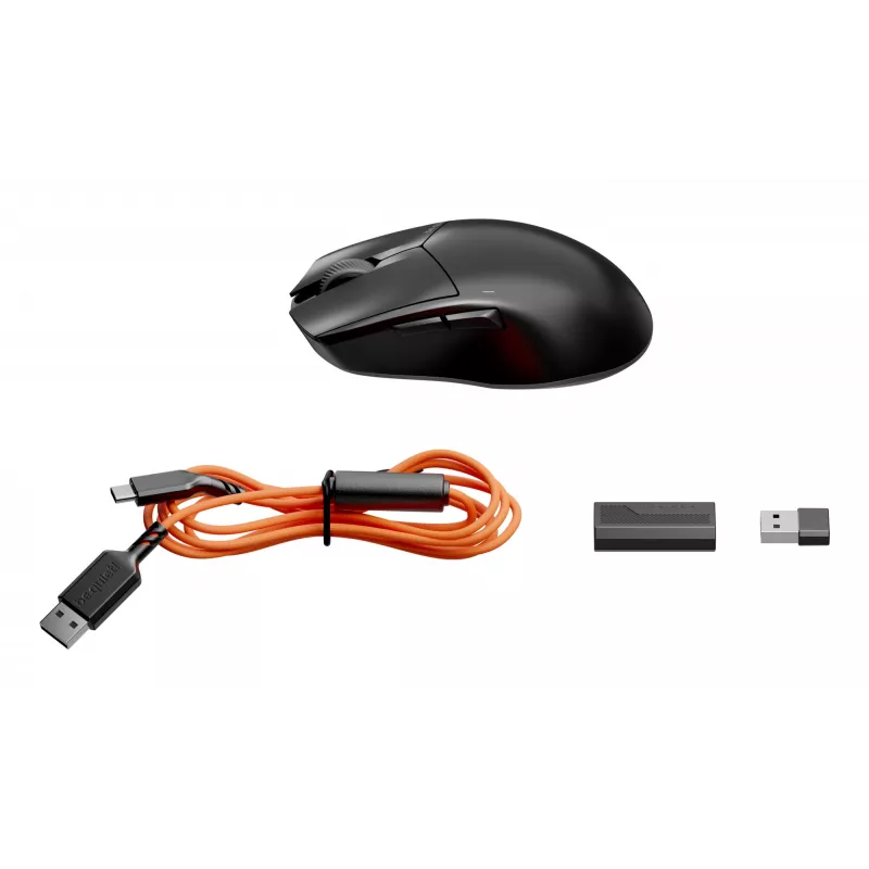 be quiet Dark Perk | Ergo myš herná pravá ruka RF Wireless + USB Type-C optická 32000 DPI