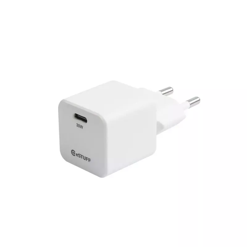 eSTUFF ES637027-BULK nabíjačka pre mobilné zariadenia smartphone biela AC rýchle nabíjanie interiér