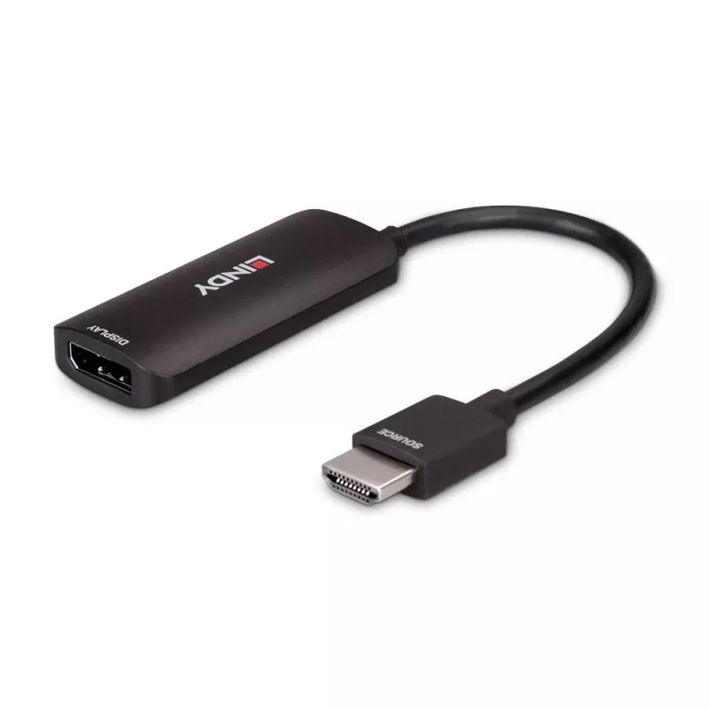 Lindy HDMI 8K60 na DisplayPort 1.4 konvertor, 0,157 m, HDMI Type-A (štandard), DisplayPort, konektor samec, konektor samica, rovný