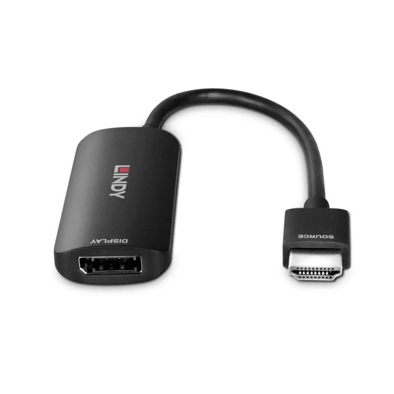 Lindy HDMI 8K60 na DisplayPort 1.4 konvertor, 0,157 m, HDMI Type-A (štandard), DisplayPort, konektor samec, konektor samica, rovný