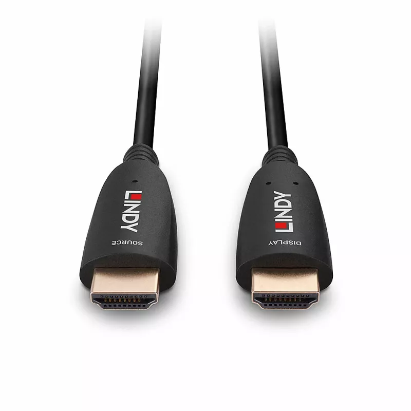 Lindy 60m optický hybridný HDMI 8K60 kábel, 60 m, HDMI Type-A (štandard), HDMI Type-A (štandard), 48 Gbit/s, čierny