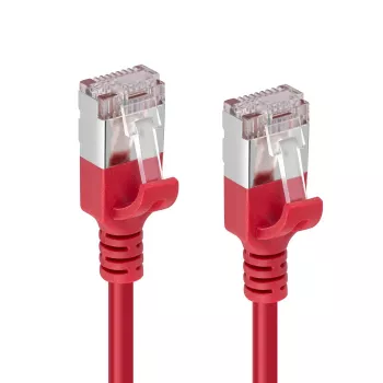 Microconnect V-FTP6A03R-schlank sieťový kábel červený 3 m Cat6a U/FTP (STP)