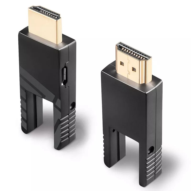 Lindy 40m optický hybridný micro-HDMI 18G kábel s odnímateľnými HDMI a DVI konektormi