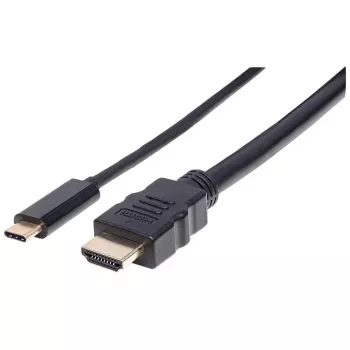 Manhattan USB-C na HDMI kábel, 4K@30Hz, 2 m, čierna, konektor samec na konektor samec, trojročná záruka